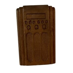 Vintage Strombeker Dollhouse Miniature Wood Retro Floor Model Radio